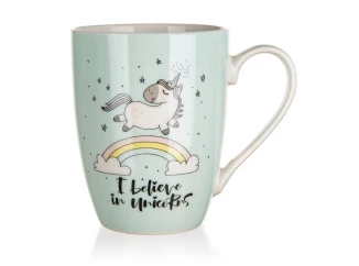 Hrnček Jednorožec 340 ml, zelený