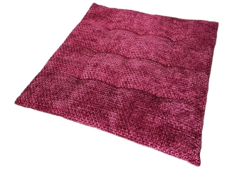 Podsedák na stoličku Chenille Cross 40x40 cm, červený