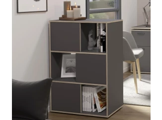 Priestorový regál Futura, antracit/dub sonoma