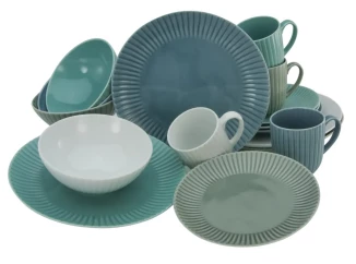 Jedálenský servis (16 dielov) Allegra, farebný
