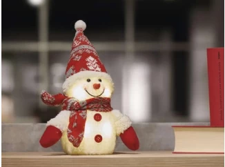 Vianočná dekorácia LED snehuliak, 25 cm