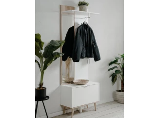 Predsieňová stena Göteborg, biela/dub sonoma