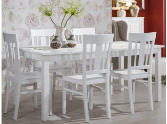 Jedálenský stôl Atik 160x90 cm, biely