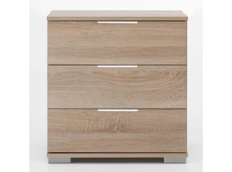 Nočný stolík Easy Plus, 3 zásuvky, dub sonoma