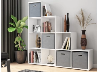 Regál s 10 priehradkami Felicia, biely