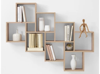 Nástenný regál Laurio, dub sonoma, 11 priehradok