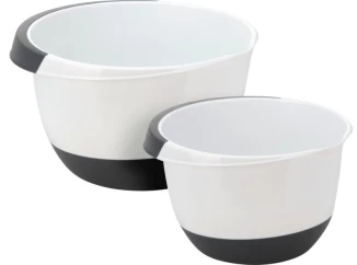 Súprava misiek na miešanie (2 ks) 3,5 l + 2 l, biela/čierna