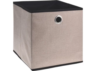 Úložný box 30x30x30 cm, béžový/hnedý