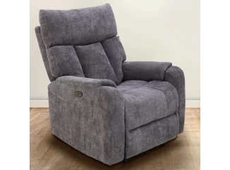 Polohovateľné relaxačné kreslo Famous, šedá látka