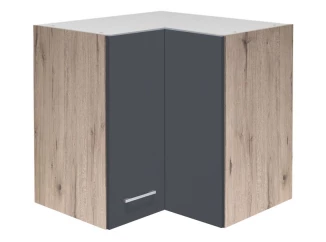 Horná rohová kuchynská skrinka Tiago, dub san remo / sivá, šírka 60 cm