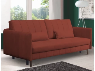 Rozkladacia pohovka Vannes, tmavo červená látka