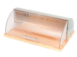 Chlebník Grande 39 cm, nerez/drevo