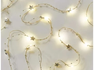 Vianočná Led reťaz Zlatá reťaz 1,9 m