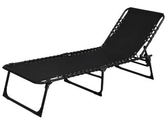 Záhradné lehátko Bielfeld, čierne