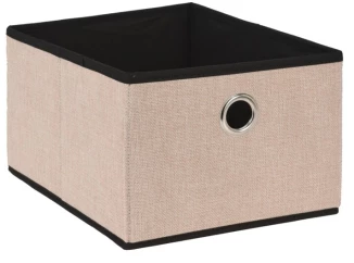 Úložný box 25x18x32 cm, béžový/hnedý
