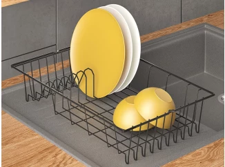 Odkvapkávač na riad Brema Lava TouchTherm, čierny