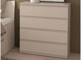 Komoda so 4 zásuvkami Carlos, béžová kašmír, 75 cm