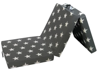Skladací matrac Samba, sivý so vzorom hviezd