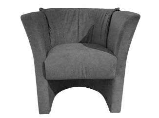 Kreslo Lux, šedá vintage látka