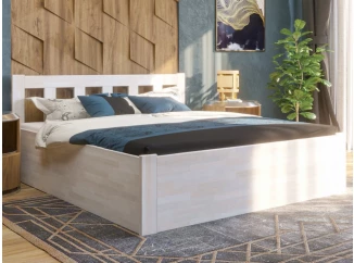 Posteľ s úložným priestorom Tema Box 180x200 cm, bielený buk