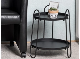 Odkladací stolík Albury, černý kov