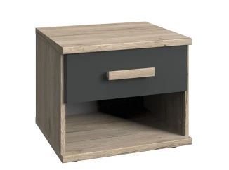 Nočný stolík Cariba, dub san remo/grafit