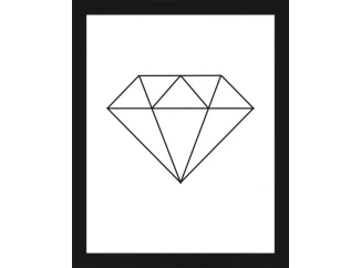 Obraz v drevenom ráme Diamant, 20x25 cm