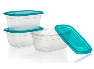 Súprava dóz na potraviny (3 ks) Accasa 0,95 l, tyrkysová