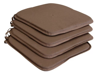 Sada podsedákov na stoličky (4 ks) Lola 38x38 cm, čokoládovo hnedá