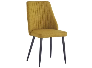 Jedálenská stolička Vicenza, horčicovo žltá látka