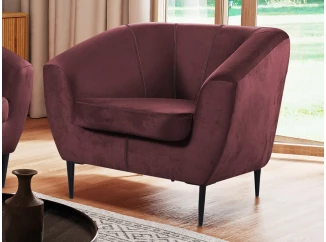 Kreslo Olivio, vínová zamatová látka