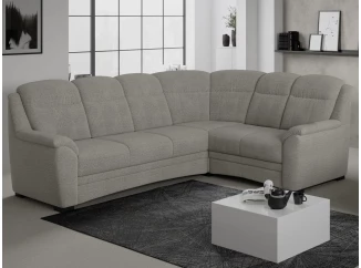 Rohová sedacia súprava Bruno, svetlo šedá látka, pravý roh