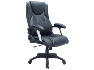Kancelárske kreslo Montana, čierna ekokoža