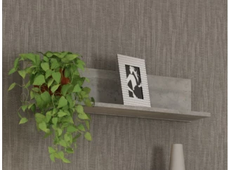 Nástenná polica Carlos, šedý betón 75 cm