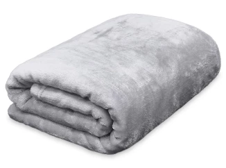 Flanelová deka Viktória 140x200 cm, strieborná