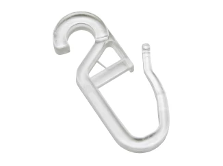 Háčiky na garnižu (10 ks) Plexi, transparentné