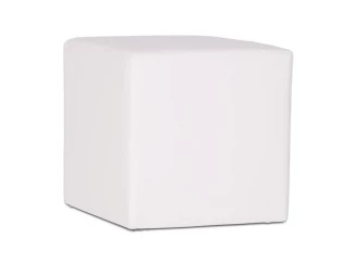 Taburetka Cuby, biela ekokoža