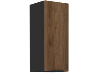 Horná kuchynská skrinka Monza, 30 cm, orech/čierna