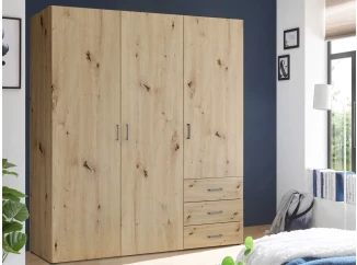 Šatníková skriňa Koski, 150 cm, dub artisan