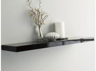 Polica na stenu Shelvy 880 cm, čierna lesk