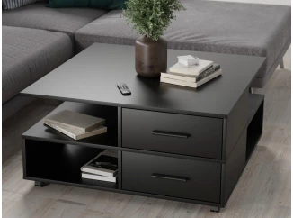 Konferenčný stolík na kolieskach Tomas, čierny