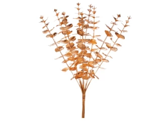 Umelý kvet Vianočný eukalyptus 35 cm, zlatý
