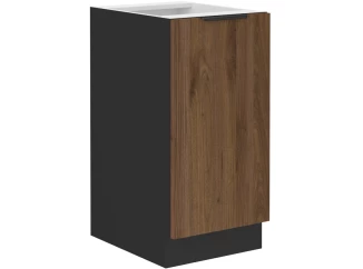 Dolná kuchynská skrinka Monza, 40 cm, orech/čierna