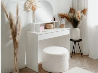 Toaletný stolík so zrkadlom Image, biely