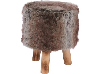Stolička 32 cm, hnedá kožušina