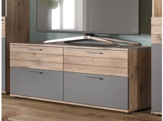 TV skrinka Mason, dub/šedá