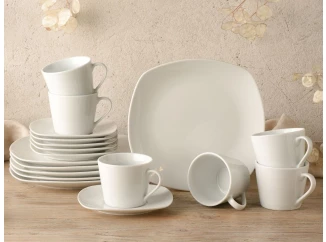 Kávový servis (18 dielov) Amelie, biely