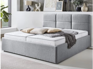 Posteľ Domango 180x200 cm, svetlo šedá látka