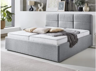 Postel Domango 140x200 cm, svetlo šedá látka