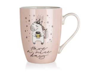 Hrnček Jednorožec 340 ml, ružový